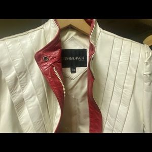 WOMENS WHITE LEATHER JACKET